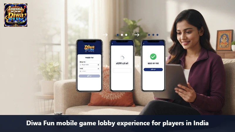 Diwa Fun mobile game lobby experience for players in India